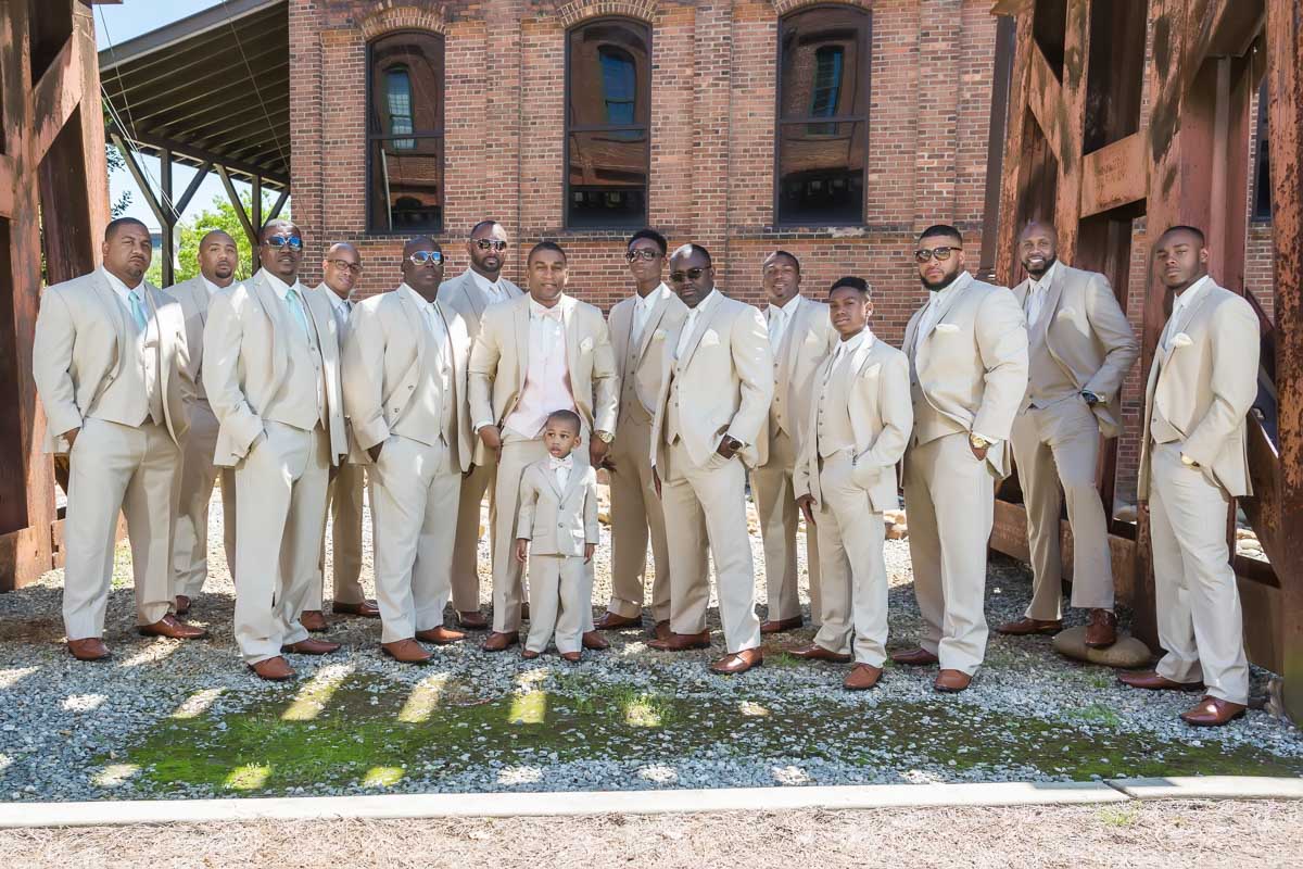 tan suit groomsmen